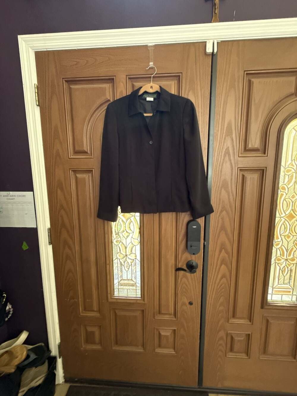 Harvé Benard Blazer Size P Black Jacket